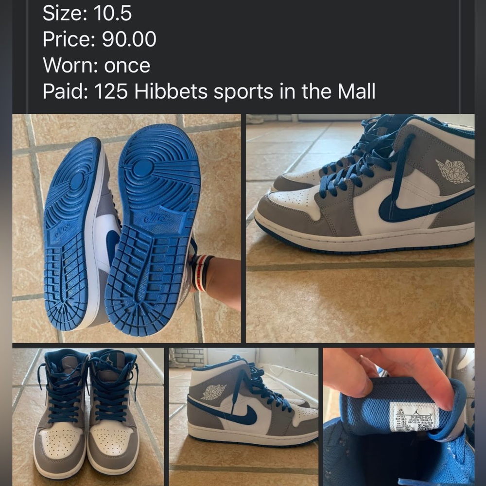 Nike Blue and Gray Sneakers